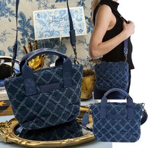 🆕 KURT GEIGER LONDON 🧿 NWOT XS Denim Quilted Mini Shopper Bag